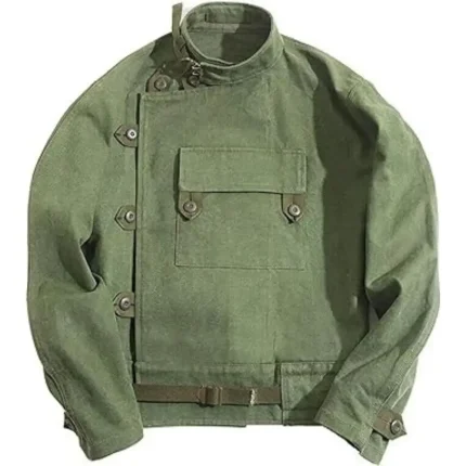 Green Swedish Military Motorcycle Jacket