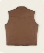 John Dutton Wool Vest Yellowstone Back