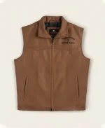 John Dutton Wool Vest Yellowstone Front