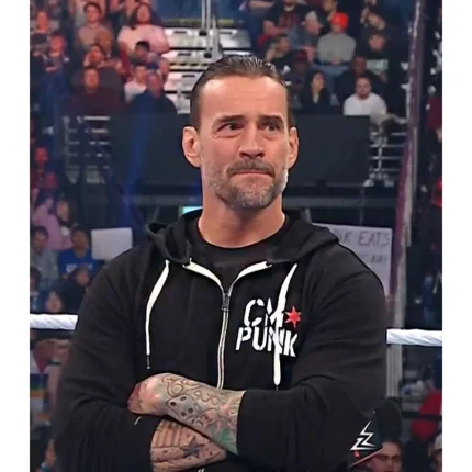 Return of Cm Punk Black Zip-up Hoodie