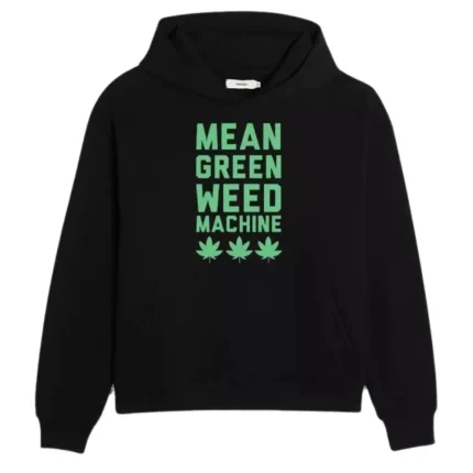 Unisex Black Mean Green Weed Machine Hoodie