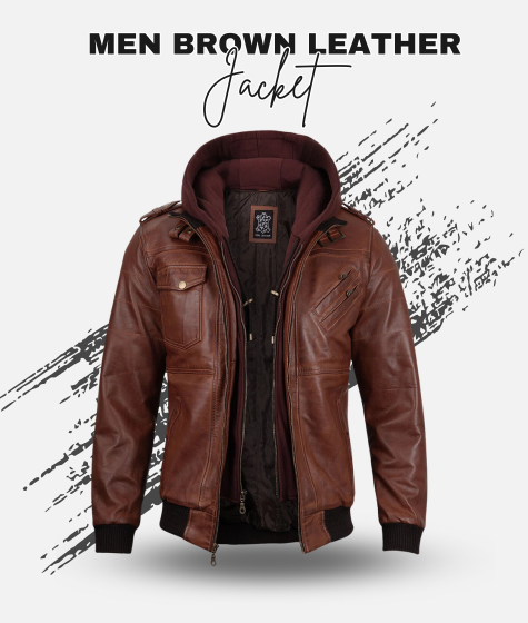 men Brown Leather Jacket