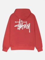 New Style Unisex Basic Stussy Pullover Hoodie Red