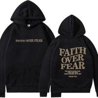 Faith Over Fear Hoodie Black