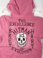 WWE Bret Hitman Hart 32 Time Champ Pink Hoodie