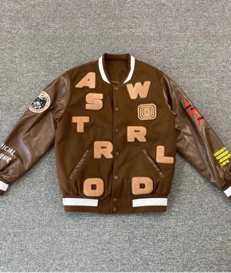 Astro World brown Varsity Jacket