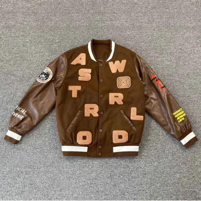 Astro World brown Varsity Jacket