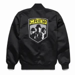 Columbus Crew Black Satin Bomber Graphic Jacket