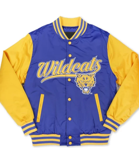 Fort Valley State University Blue and Yellow Baseball Jacket