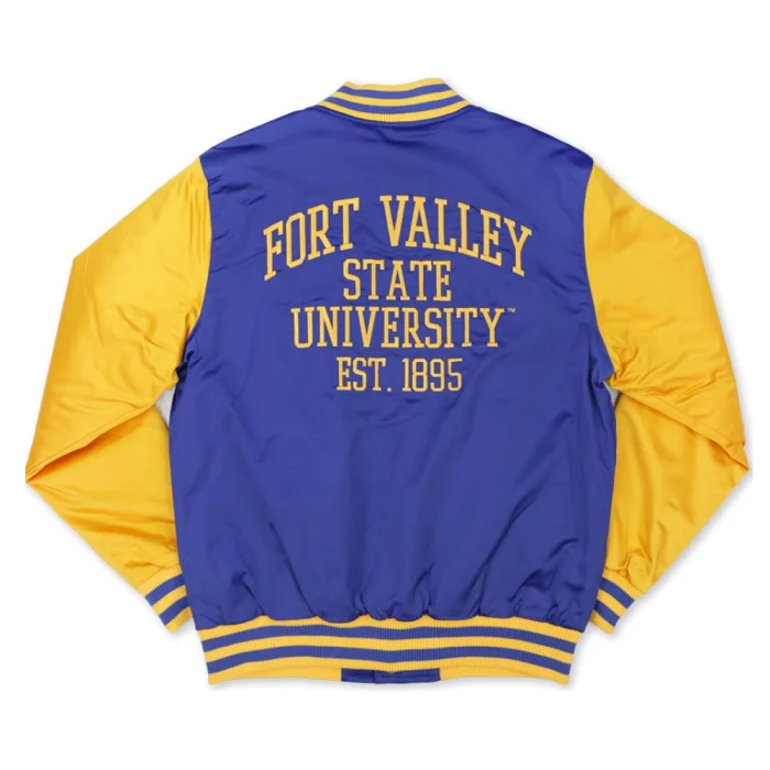 Fort Valley State University Blue and Yellow Varsity Jacket