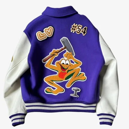 Louis Vuitton Purple White Varsity Letterman Jacket