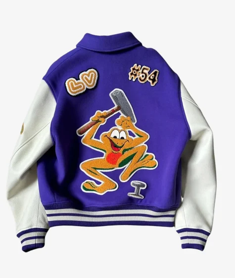 Louis Vuitton Purple White Varsity Letterman Jacket