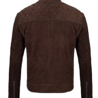 Men's Classic Brown Leather Suede Jacket