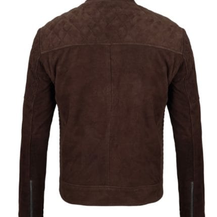 Men's Classic Brown Leather Suede Jacket