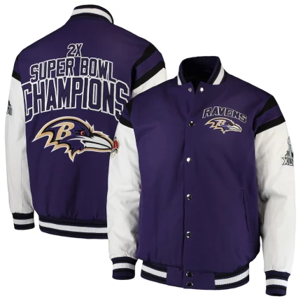 Baltimore Ravens Canvas Varsity Jacket