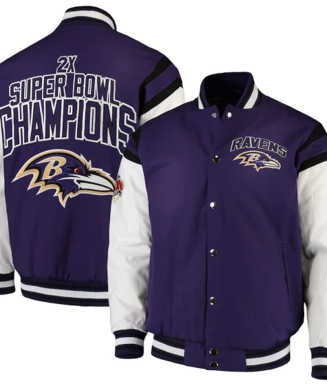 Baltimore Ravens Canvas Varsity Jacket