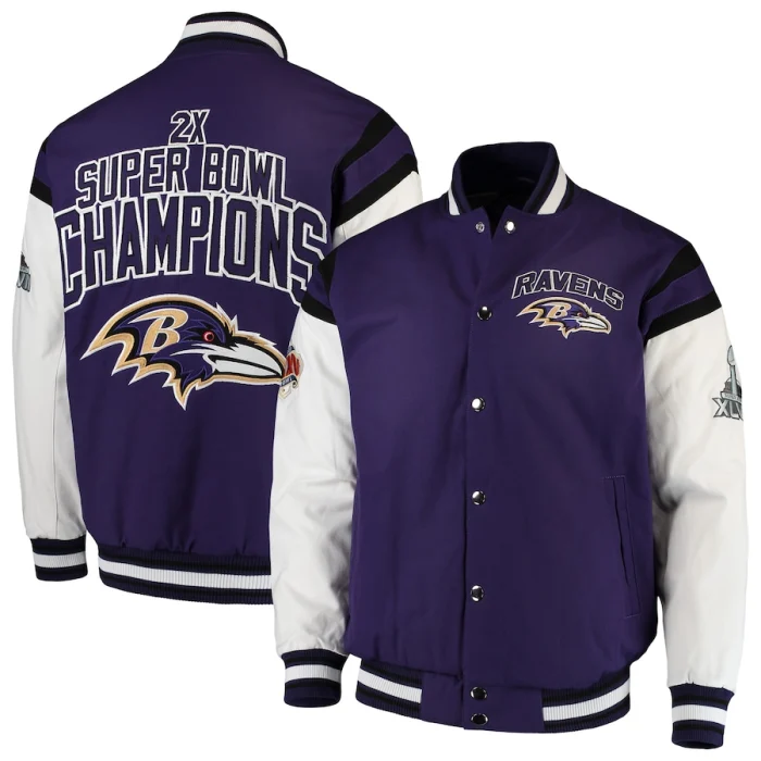 Baltimore Ravens Canvas Varsity Jacket