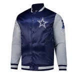 Dallas Cowboys Navy Team Satin Jacket