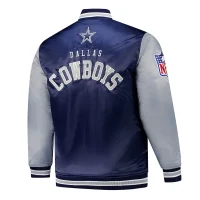 Dallas Cowboys Navy and Gray Team Satin Jacket