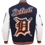 Detroit Tiger Mash Up logo Varsity Jacket
