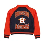 Houston Astros Throwback Navy Red Full-Snap Nylon Jacket