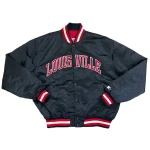 Louisville Cardinals 80’s Black Satin Jacket