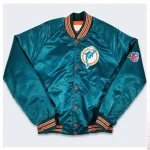 Miami Dolphins Team Aqua Satin Jacket