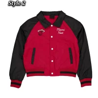 Miami Heat Red and Black Throwback Jacket