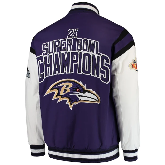 NFL Baltimore Ravens Canvas Varsity Jacket