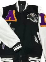NFL Baltimore Ravens Wool Varsity Jacket Black