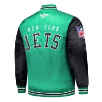 NY Jets Kelly Green and Black Satin Jacket