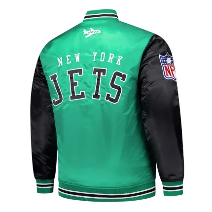 NY Jets Kelly Green and Black Satin Jacket