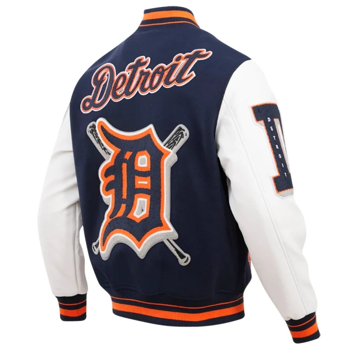 New Detroit Tiger Mash Up Varsity Jacket