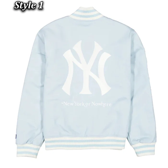 New York Or Nowhere Blue Varsity Jacket