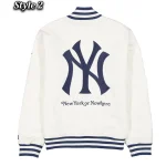 New York Or Nowhere White Varsity Jacket