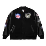 Oakland Raiders Blackout Varsity Jacket