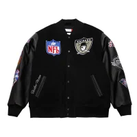 Oakland Raiders Blackout Varsity Jacket
