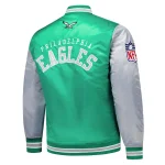 Philadelphia Eagles Kelly Green and Gray Satin Jacket
