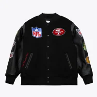 San Francisco 49ers Blackout Varsity Jacket