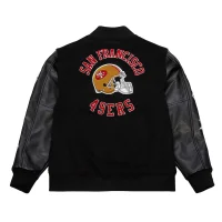 San Francisco 49ers Blackout Varsity Jacket Logo