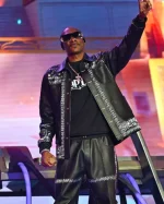 Snoop Dogg Times Square Fortnite Black Leather Jacket