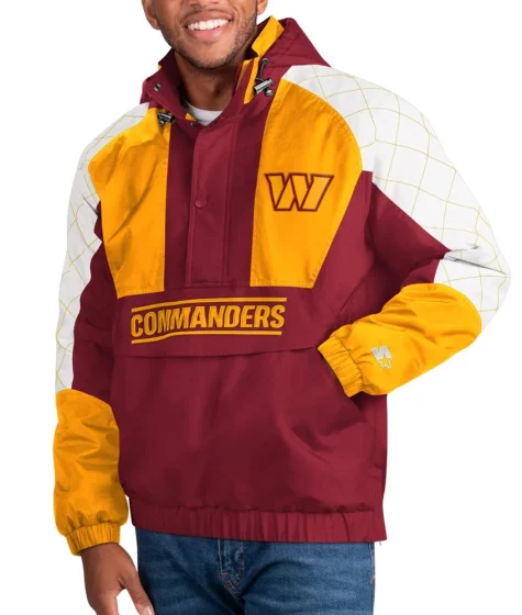 Washington Commanders Body Check Pullover Hooded Jacket