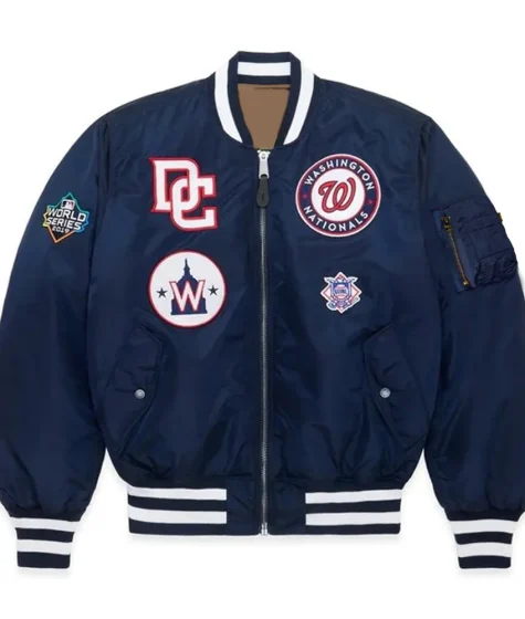 Washington Nationals MA-1 Navy Bomber Jacket