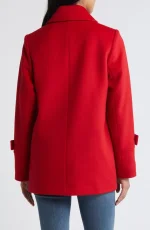 Women's Red Peacoat