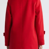 Women's Red Peacoat