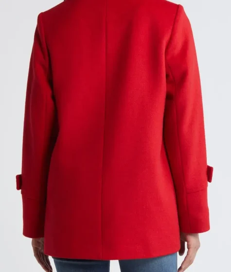 Women's Red Peacoat