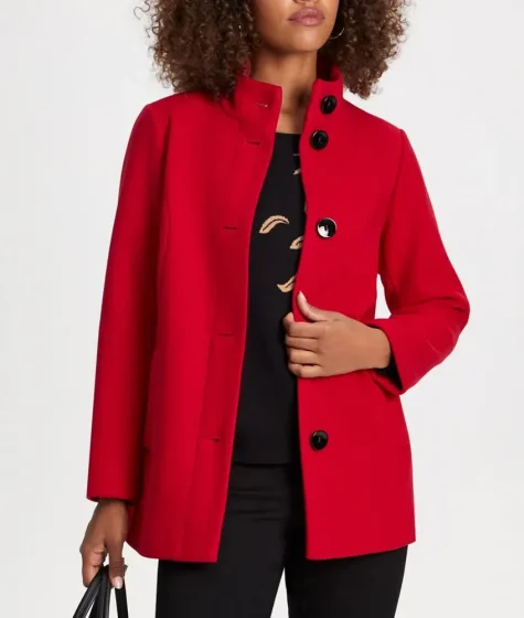 Women’s Stretch Red Wool Jacket