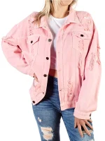 Beth Dutton State of Mind Pink Denim Jacket