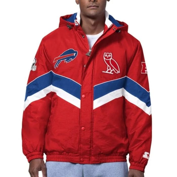 Buffalo Bills OVO Sideline Puffer Red Jacket