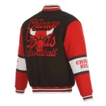 Chicago Bulls Black and Red Varsity Jacket